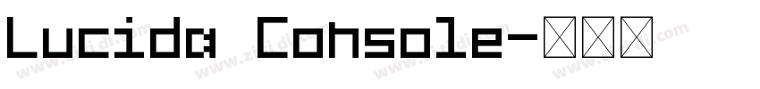 Lucida Console字体转换